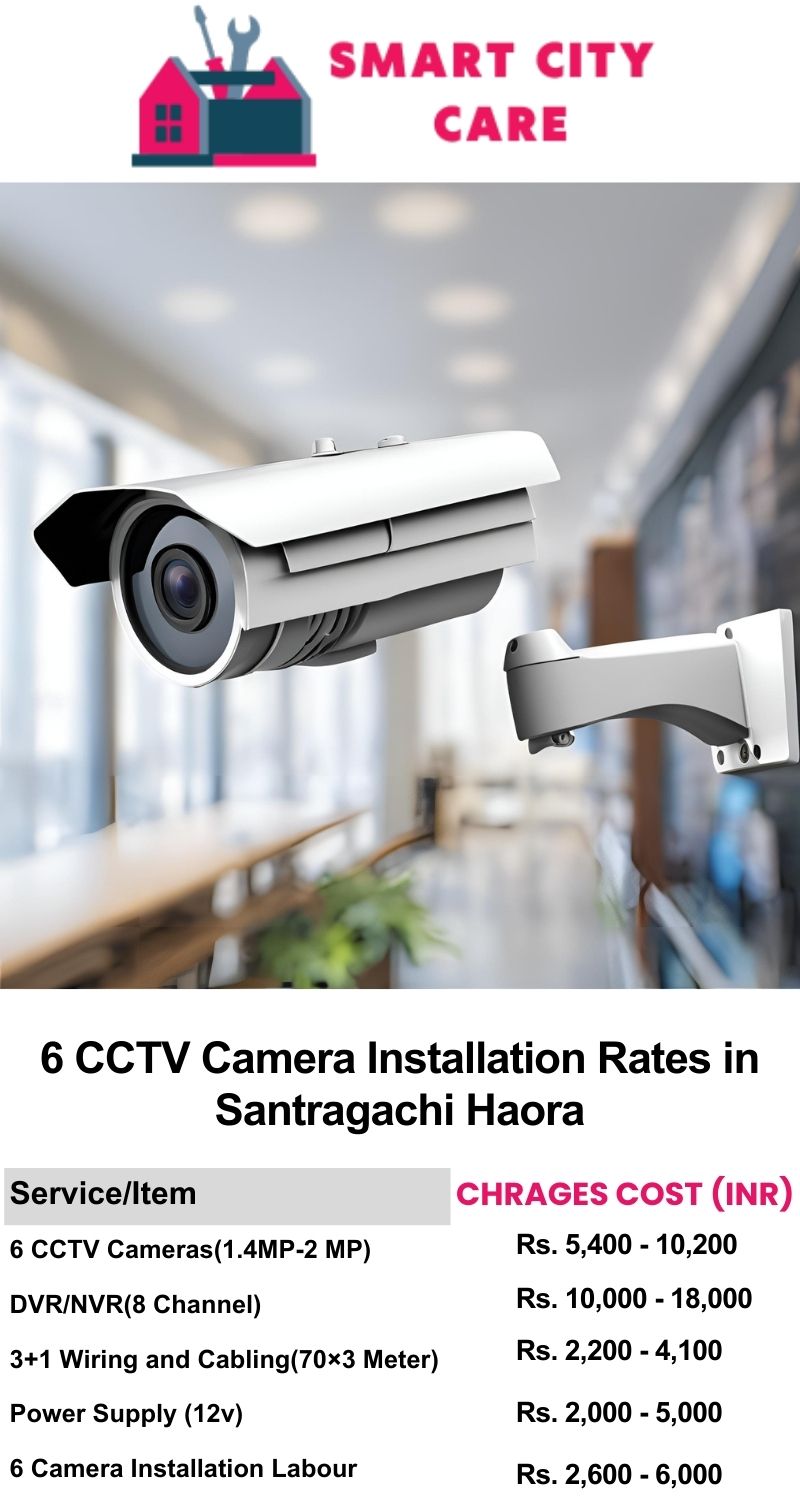 6 CCTV camera installation cost list in  Haora, Santragachi