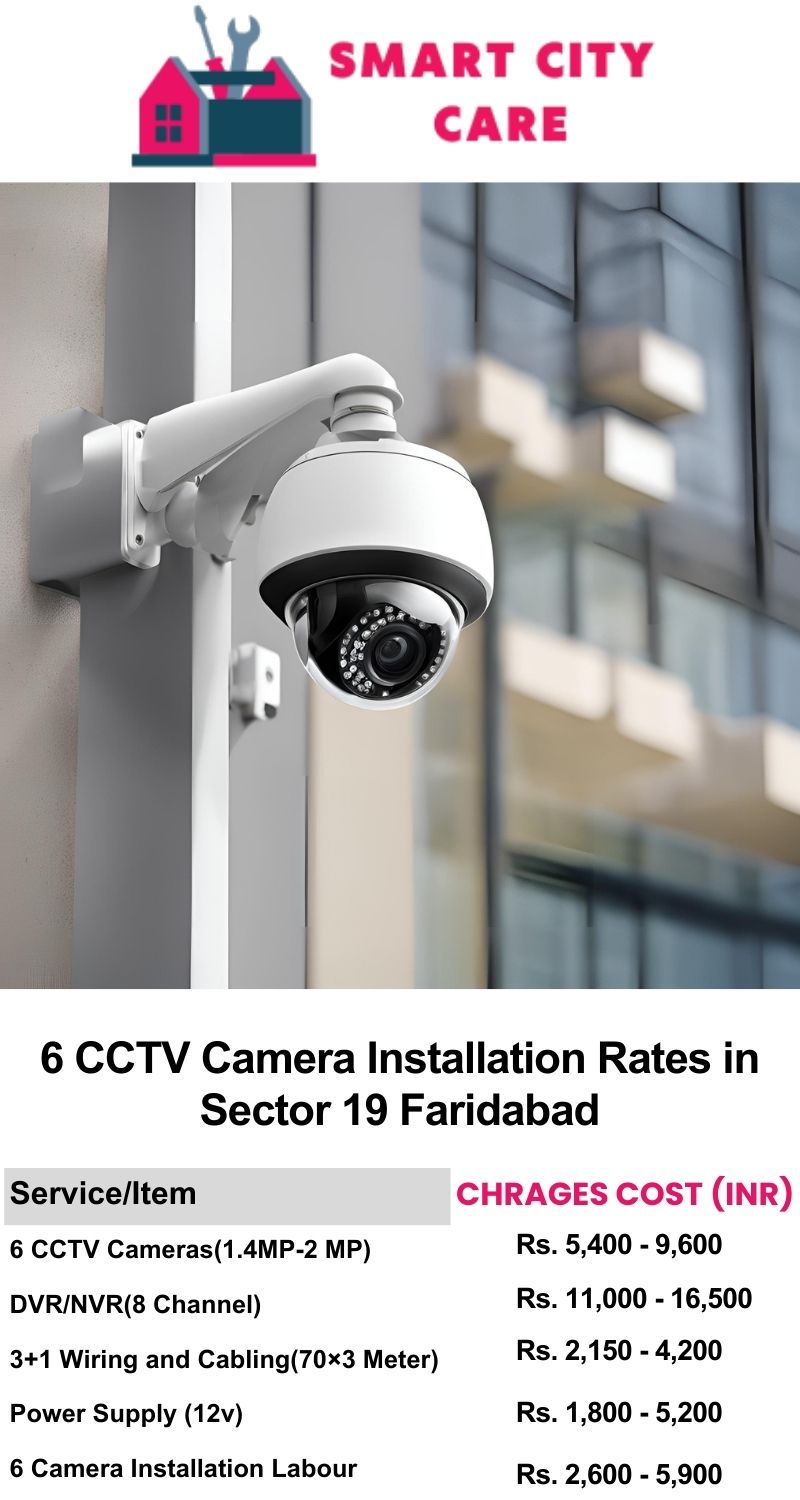 6 CCTV camera installation cost list in  Faridabad, Sector 19