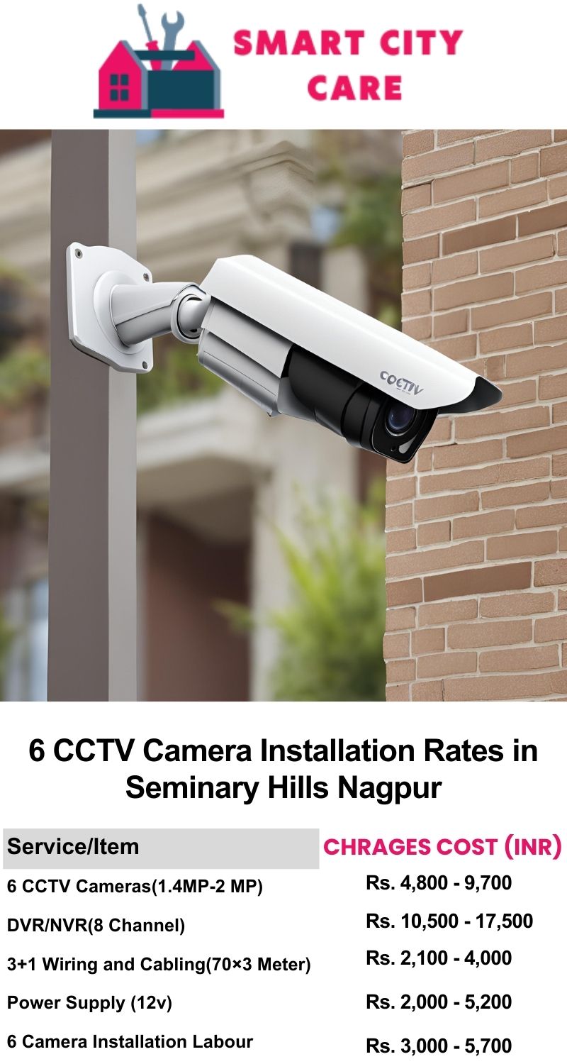 6 CCTV camera installation cost list in  Nagpur, Seminary Hills