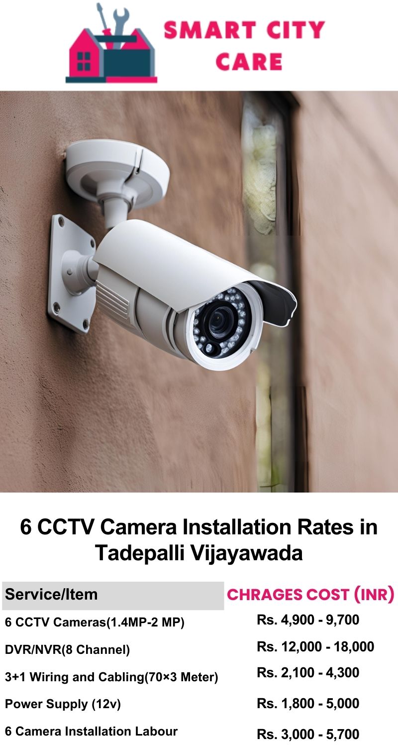 6 CCTV camera installation cost list in  Vijayawada, Tadepalli