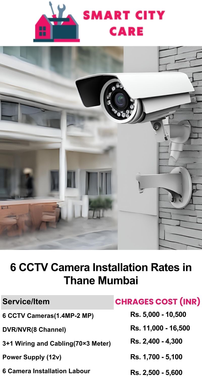 6 CCTV camera installation cost list in  Mumbai, Thane