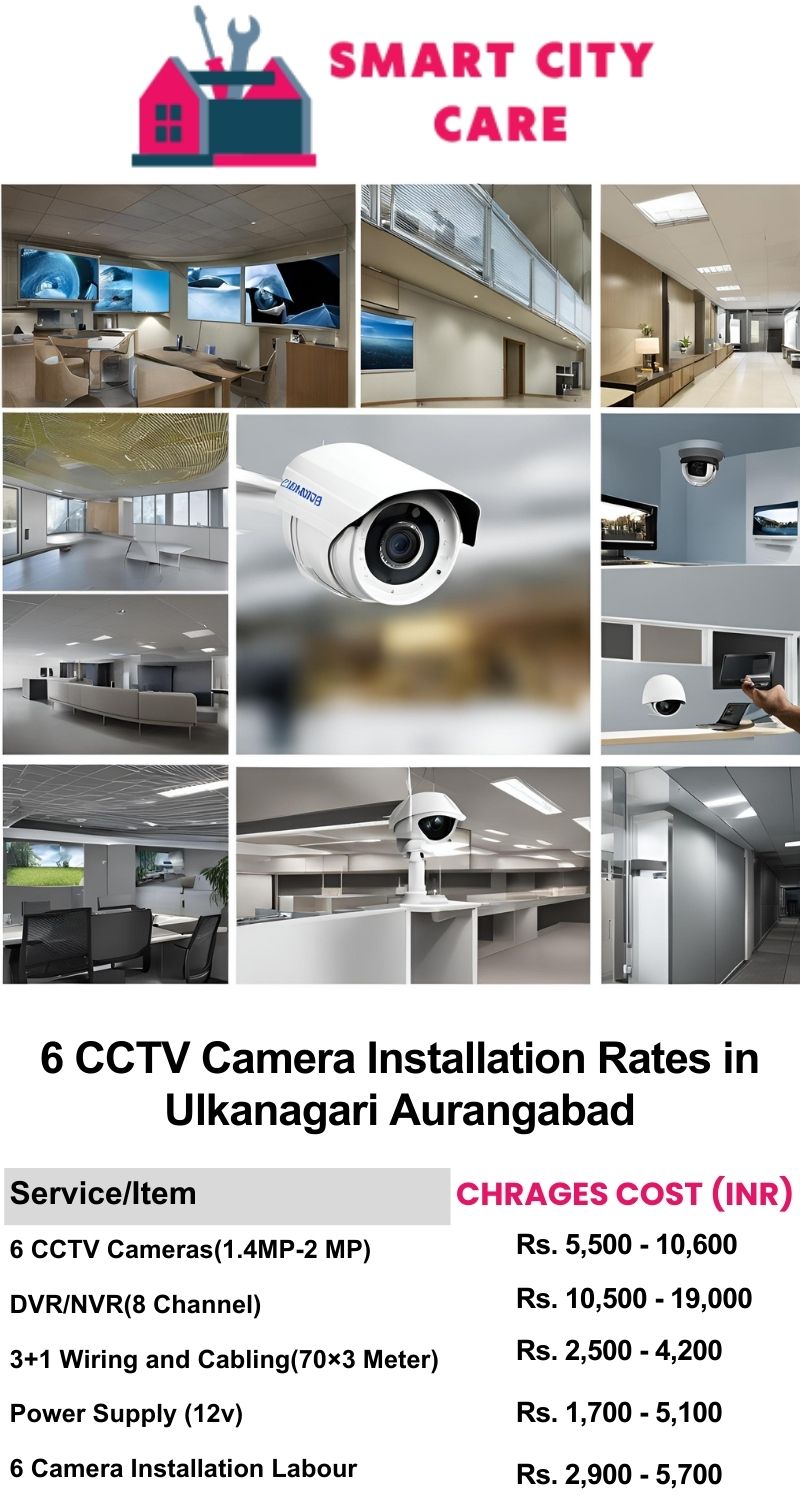 6 CCTV camera installation cost list in  Aurangabad, Ulkanagari