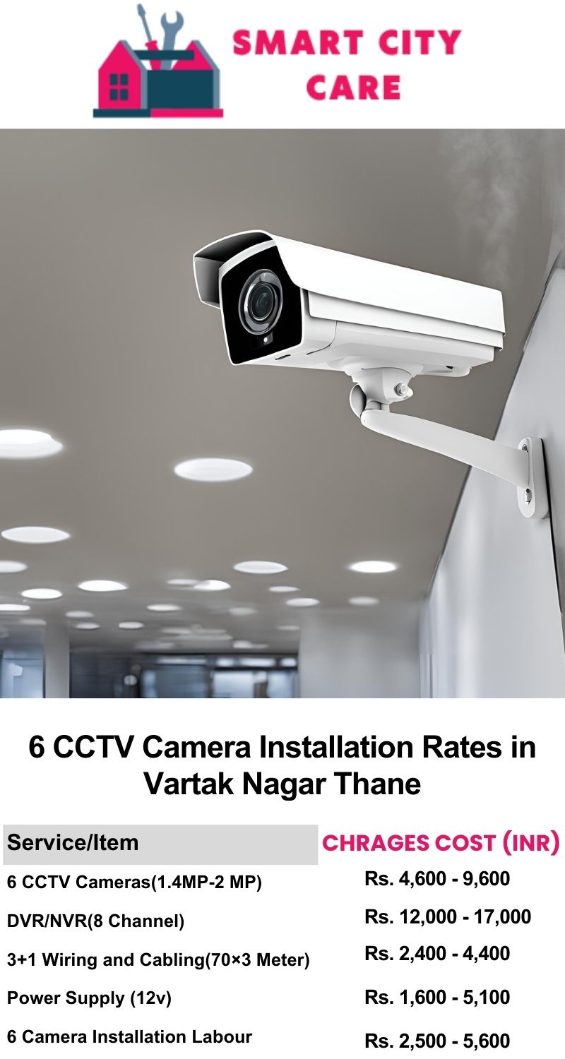 6 CCTV camera installation cost list in  Thane, Vartak Nagar