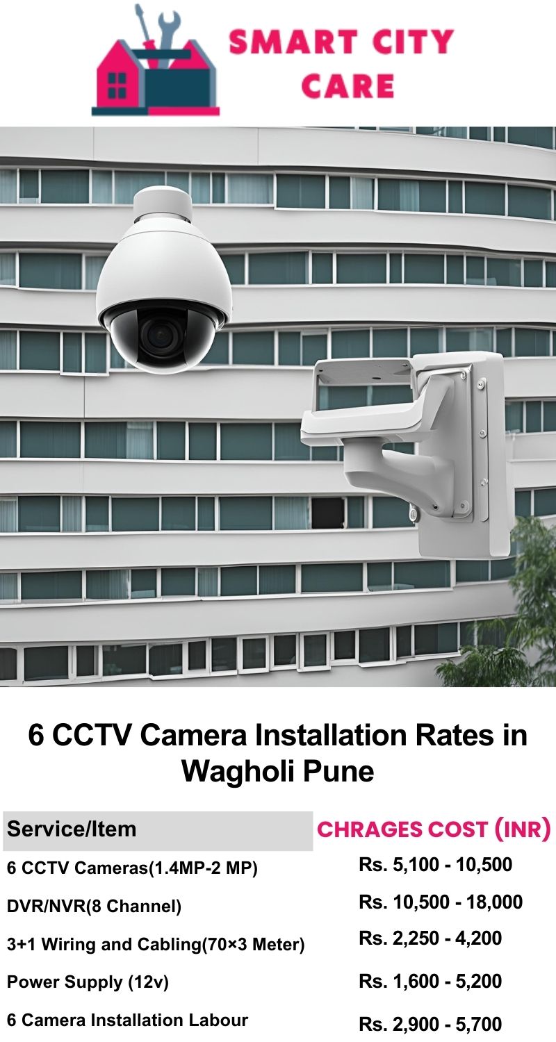 6 CCTV camera installation cost list in  Pune, Wagholi