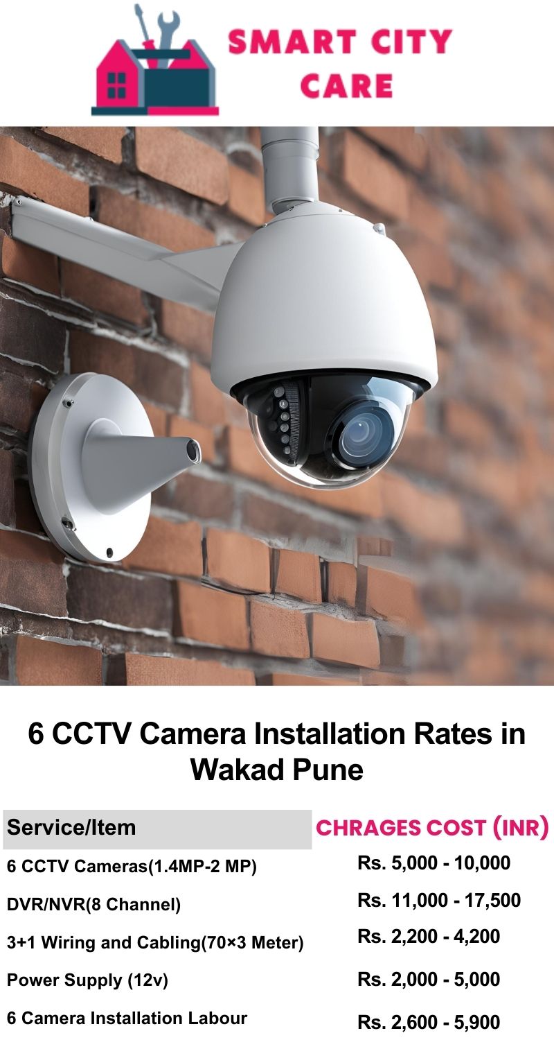 6 CCTV camera installation cost list in  Pune, Wakad