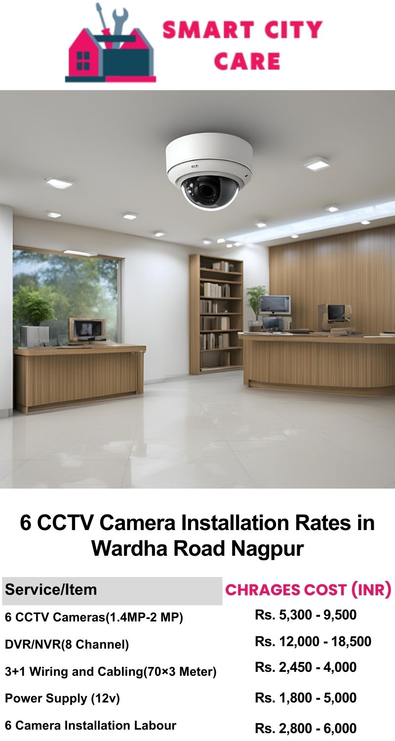 6 CCTV camera installation cost list in  Nagpur, Wardha Road