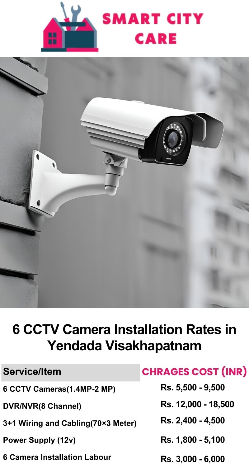 6 CCTV camera installation cost list in  Visakhapatnam, Yendada