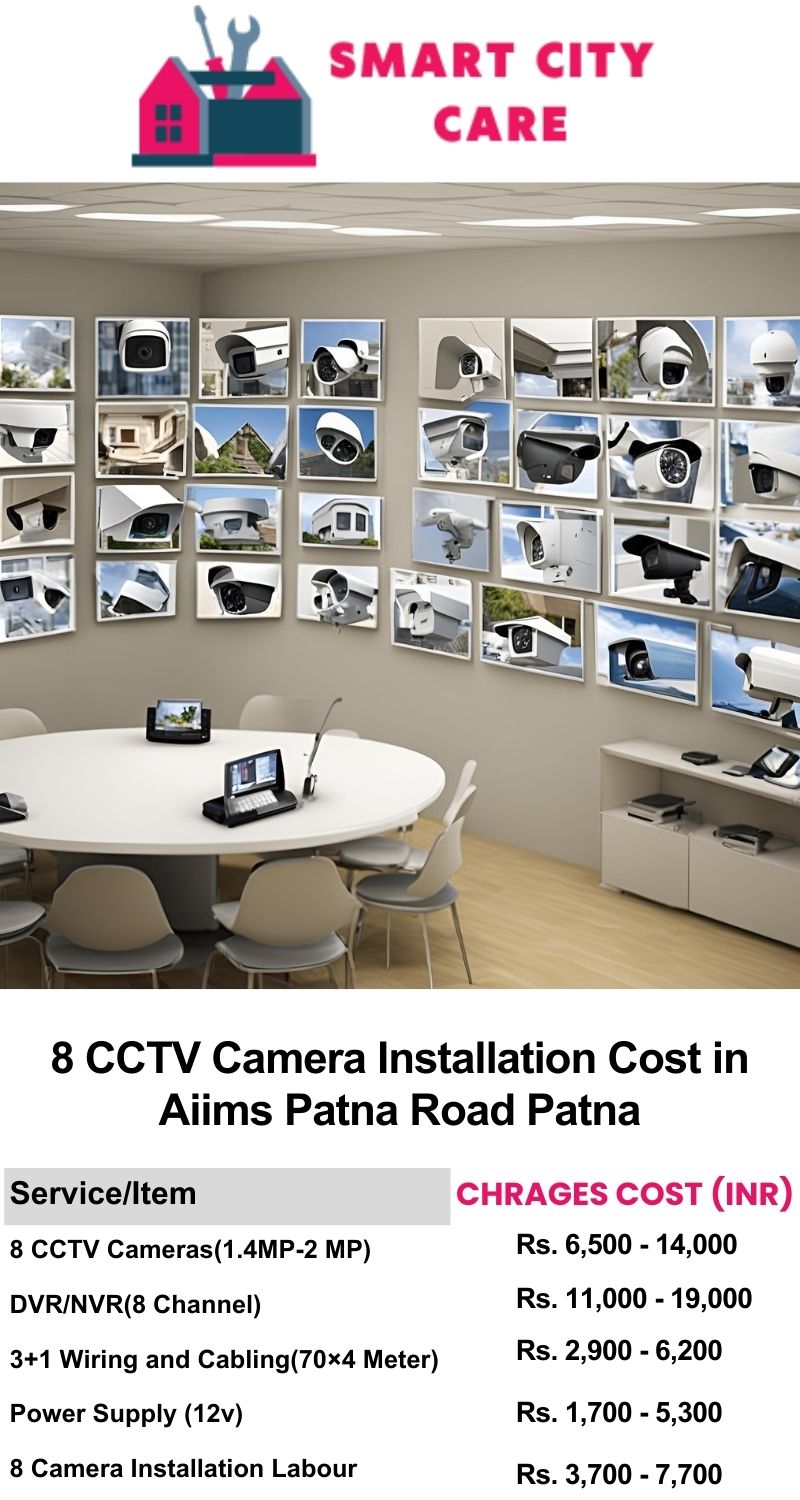 8 CCTV camera installation cost list in  Patna, AIIMS Patna Road