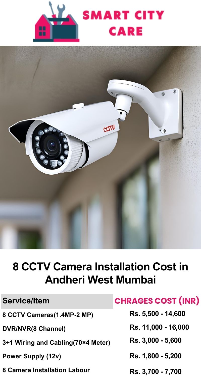 8 CCTV camera installation cost list in  Mumbai, Andheri West