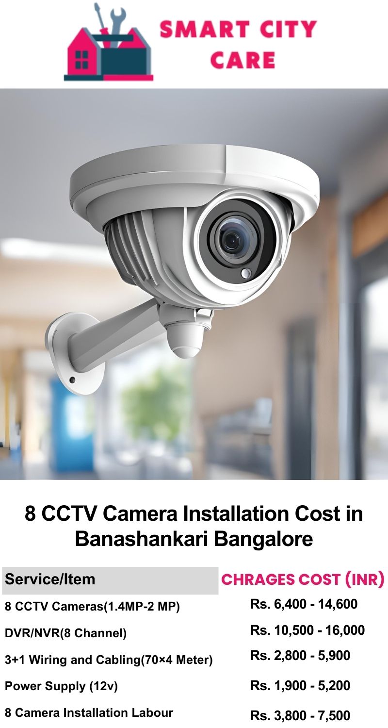 8 CCTV camera installation cost list in  Bangalore, Banashankari