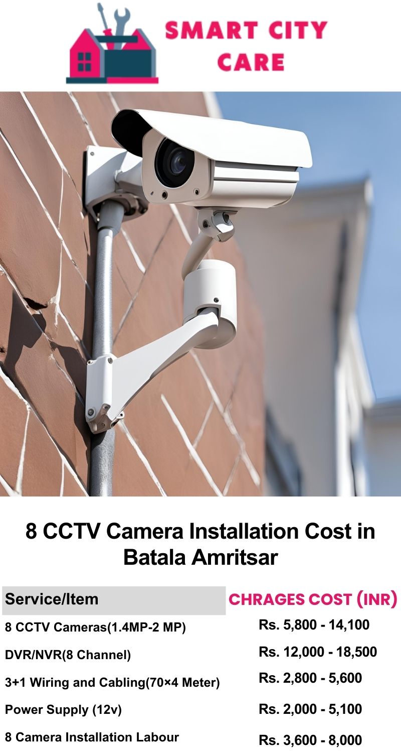 8 CCTV camera installation cost list in  Amritsar, Batala