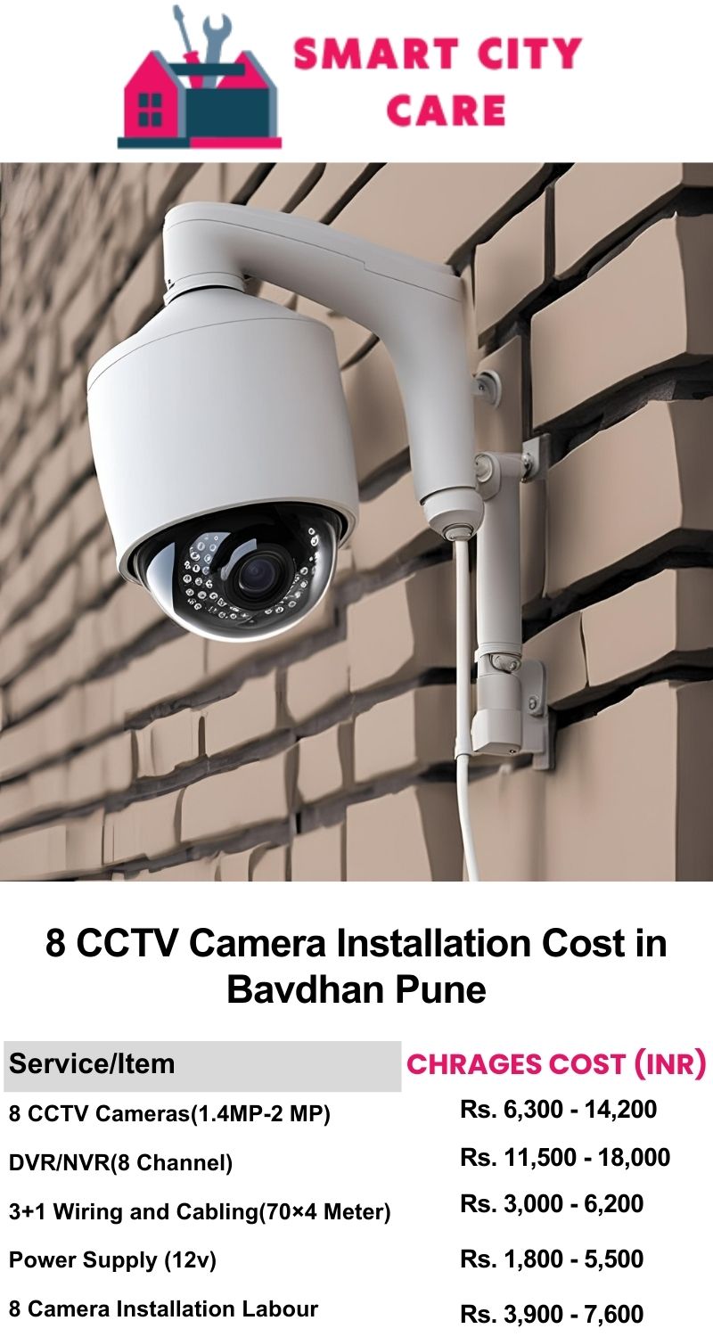 8 CCTV camera installation cost list in  Pune, Bavdhan