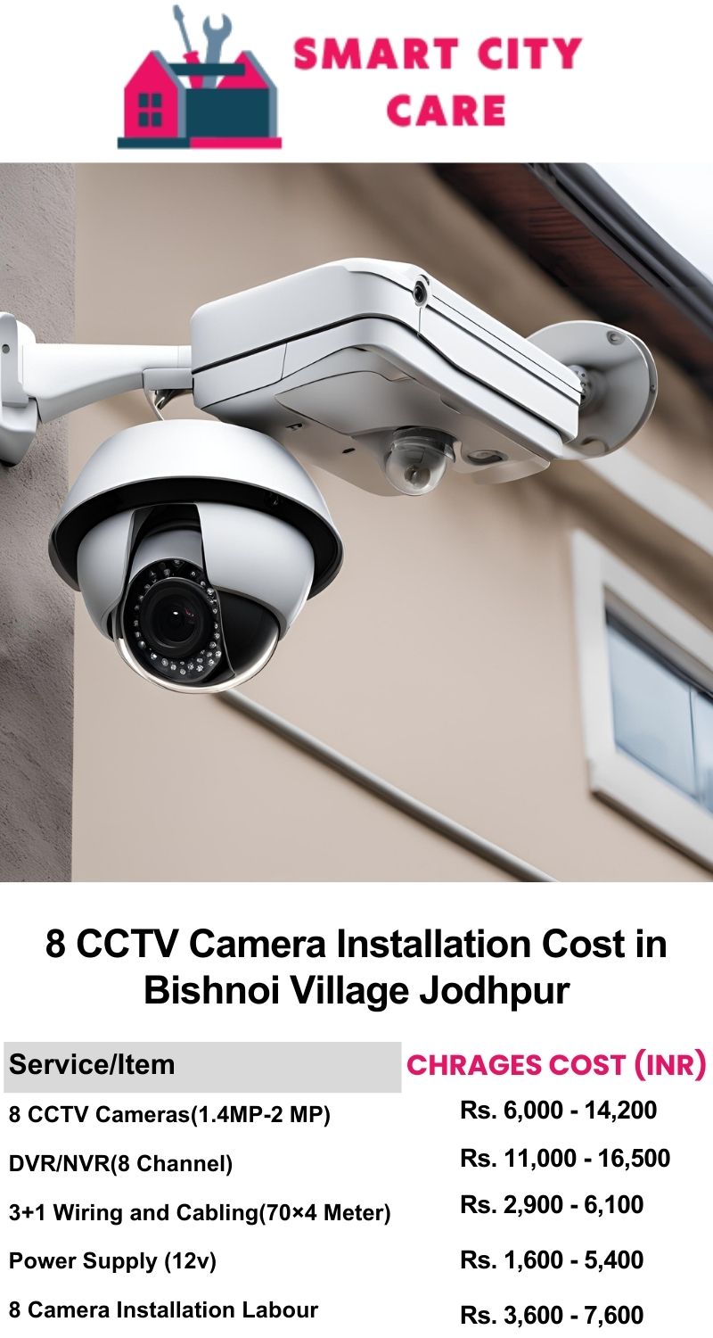 8 CCTV camera installation cost list in  Jodhpur, Bishnoi Village