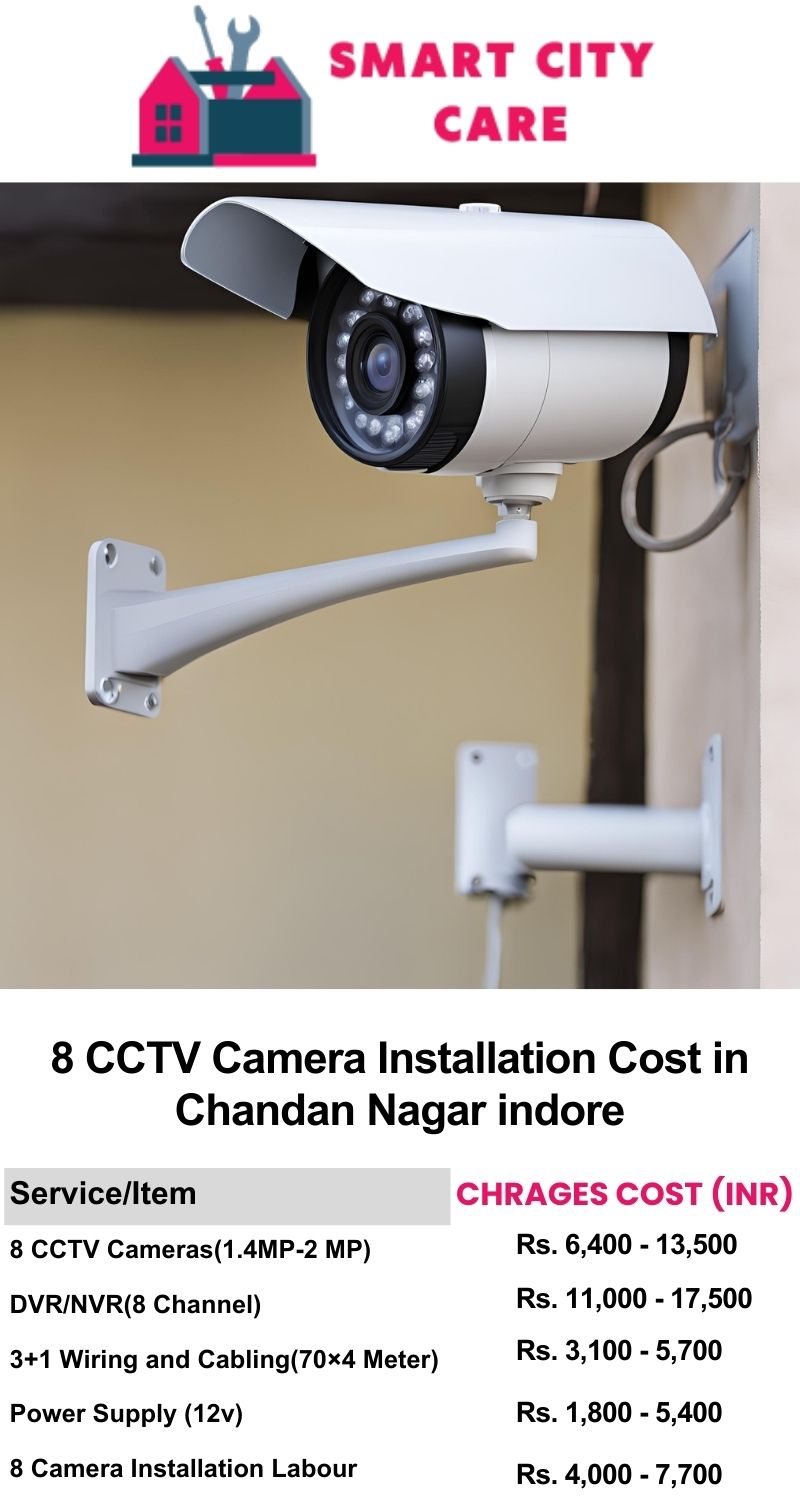 8 CCTV camera installation cost list in  Indore, Chandan Nagar