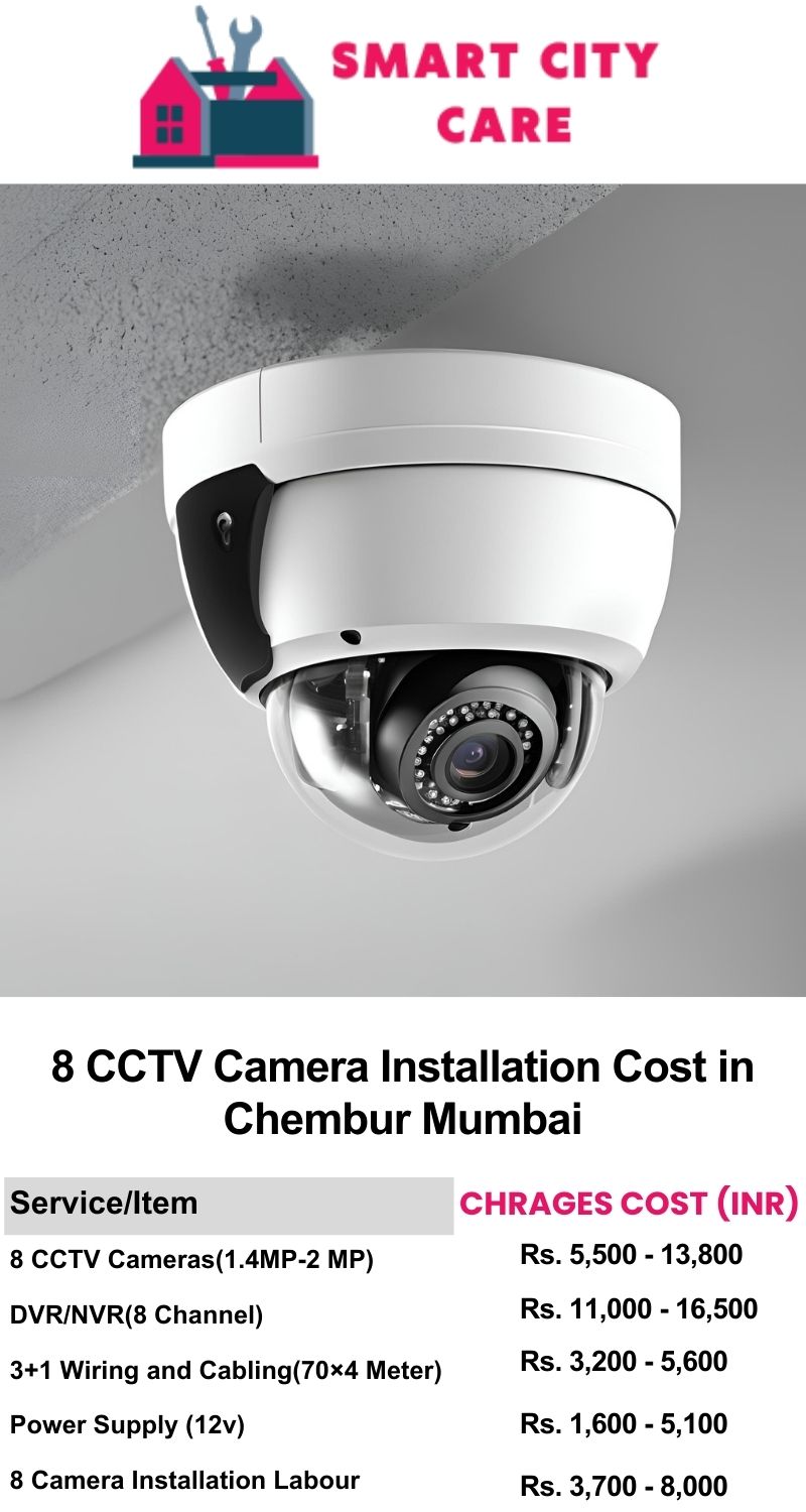 8 CCTV camera installation cost list in  Mumbai, Chembur