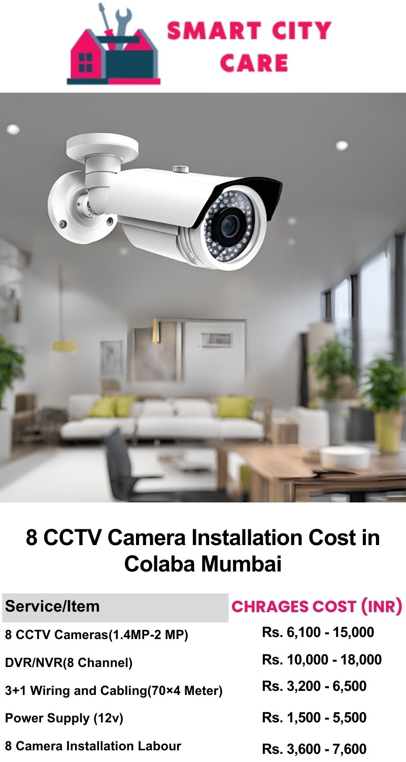 8 CCTV camera installation cost list in  Mumbai, Colaba