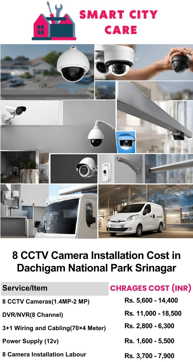 8 CCTV camera installation cost list in  Srinagar, Dachigam National Park