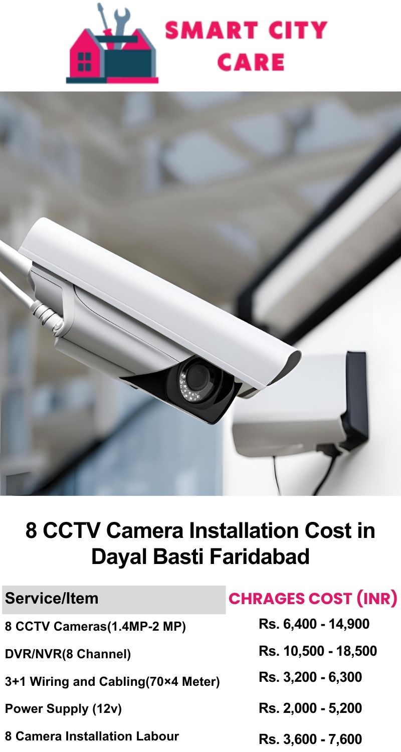 8 CCTV camera installation cost list in  Faridabad, Dayal Basti