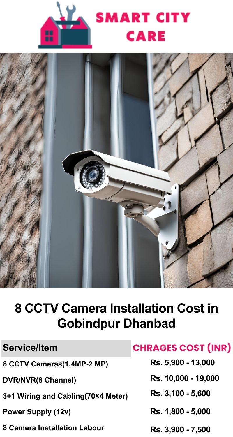 8 CCTV camera installation cost list in  Dhanbad, Gobindpur