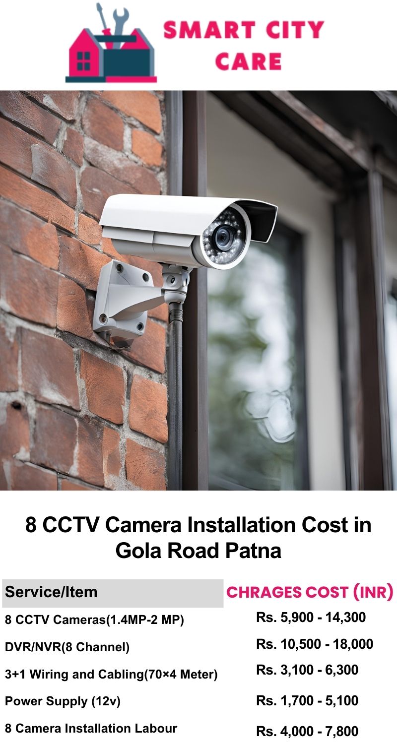 8 CCTV camera installation cost list in  Patna, Gola Road