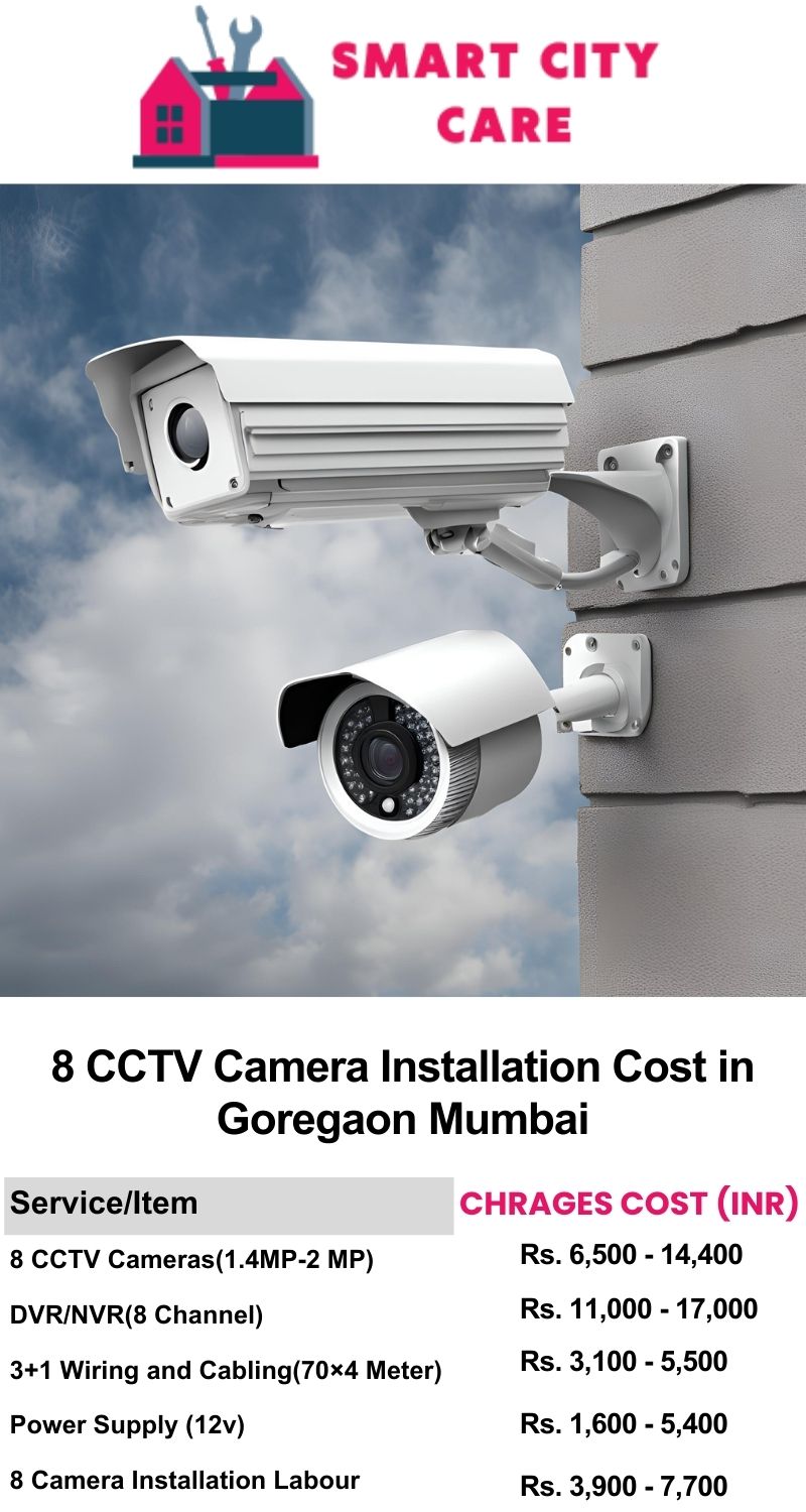 8 CCTV camera installation cost list in  Mumbai, Goregaon