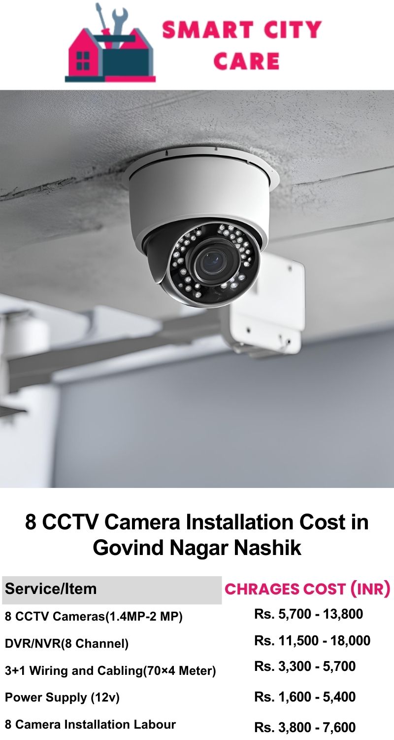 8 CCTV camera installation cost list in  Nashik, Govind Nagar