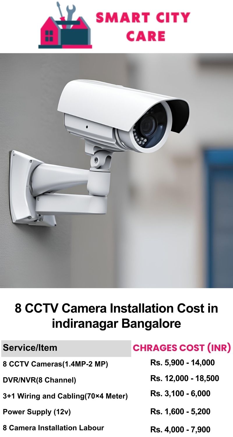 8 CCTV camera installation cost list in  Bangalore, Indiranagar