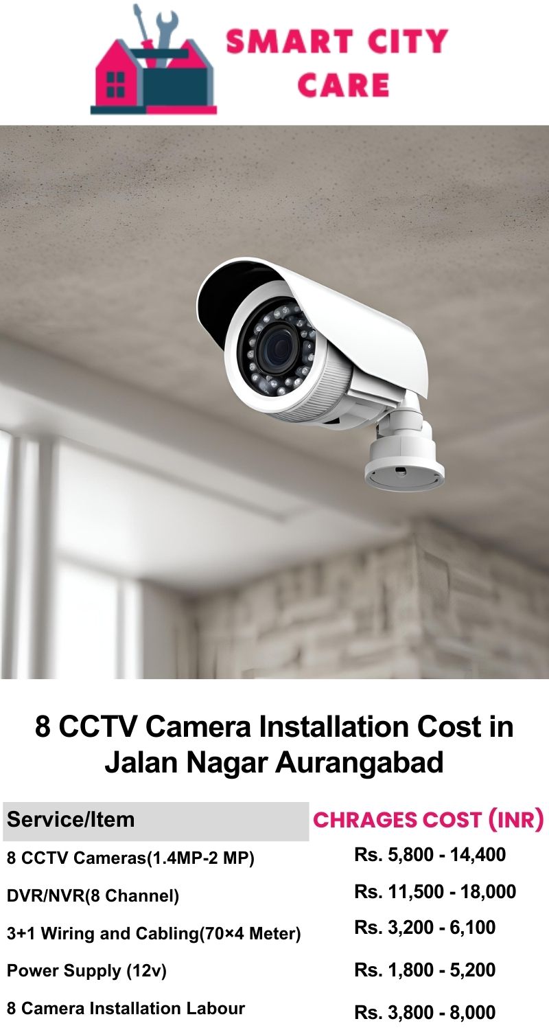 8 CCTV camera installation cost list in  Aurangabad, Jalan Nagar