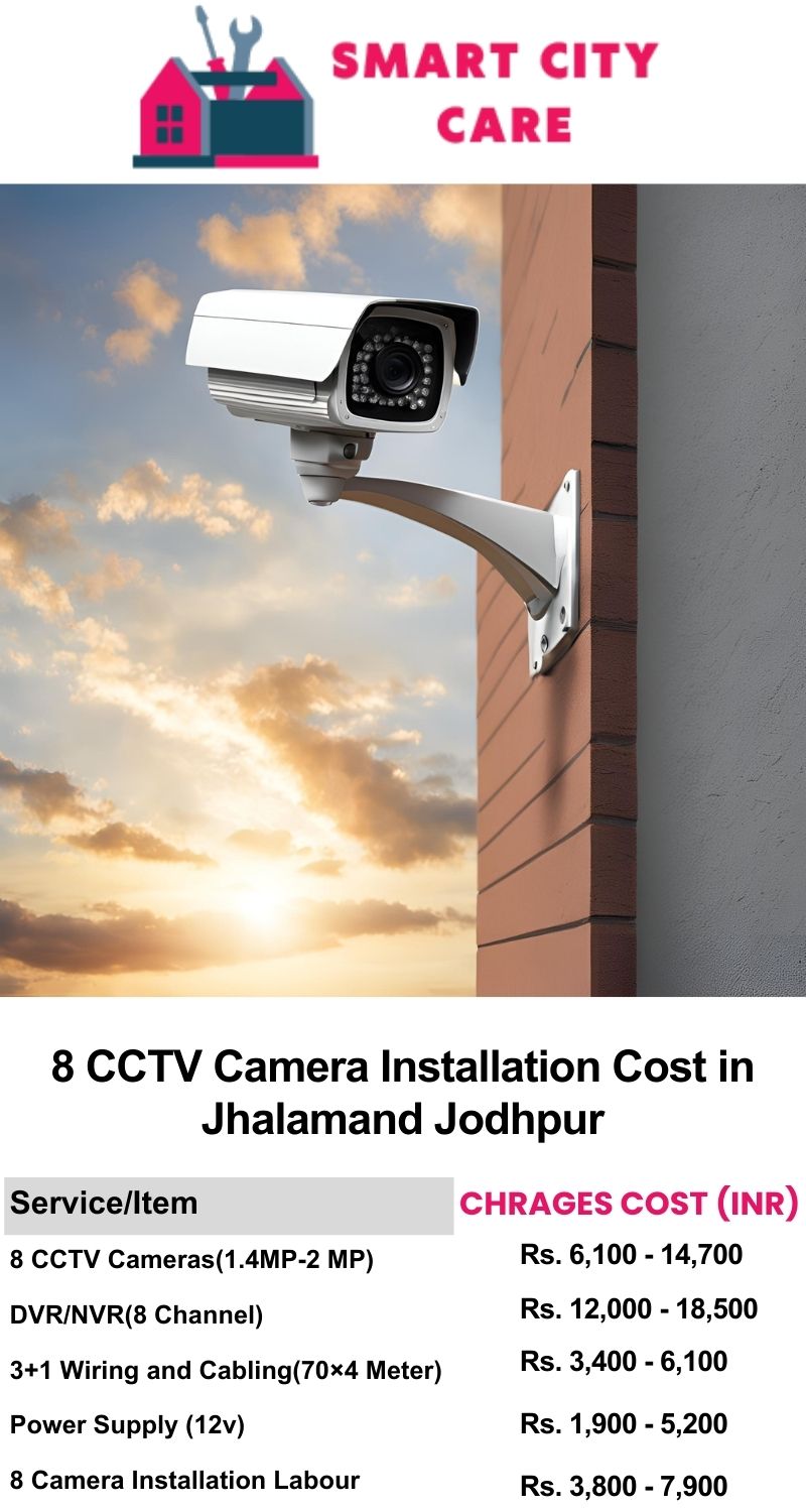 8 CCTV camera installation cost list in  Jodhpur, Jhalamand