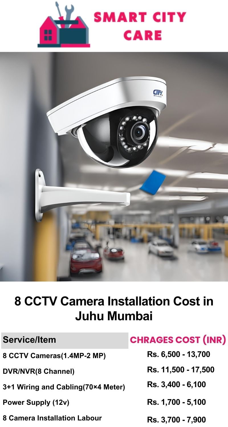 8 CCTV camera installation cost list in  Mumbai, Juhu