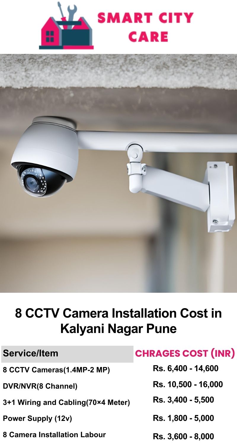 8 CCTV camera installation cost list in  Pune, Kalyani Nagar