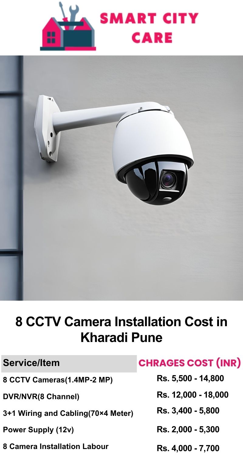 8 CCTV camera installation cost list in  Pune, Kharadi