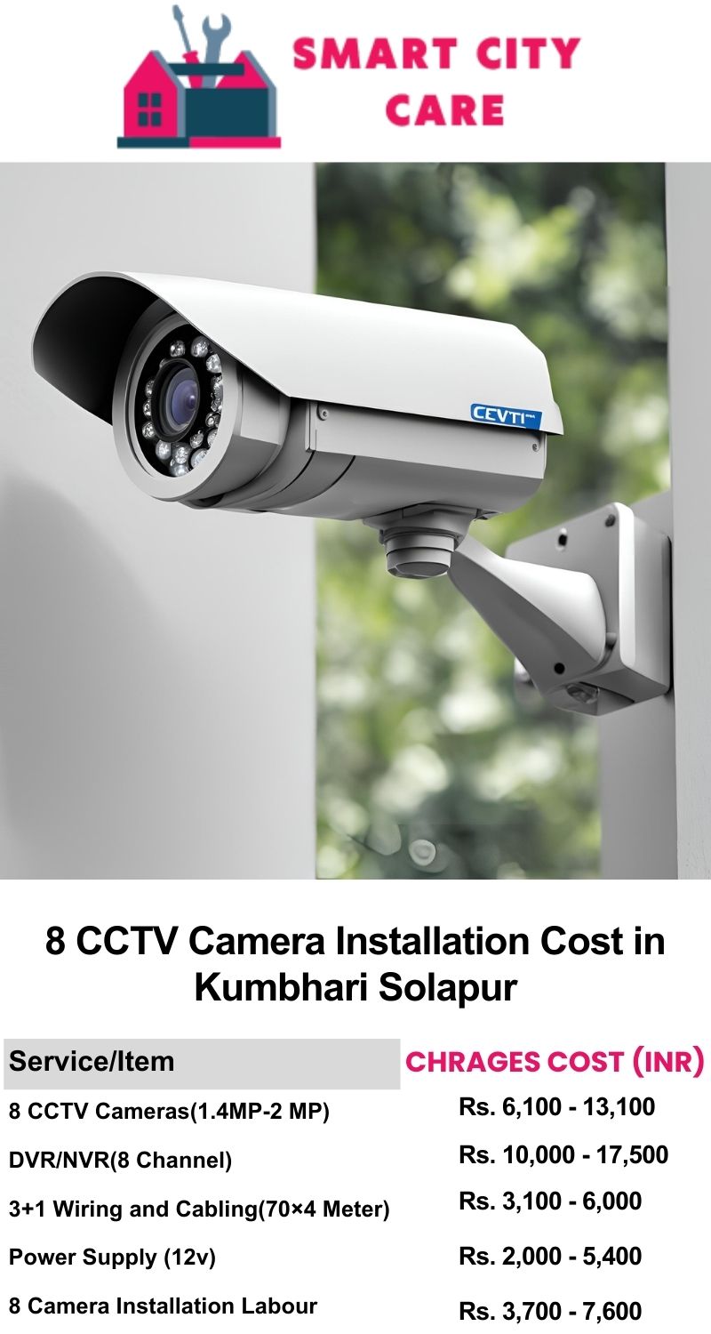 8 CCTV camera installation cost list in  Solapur, Kumbhari