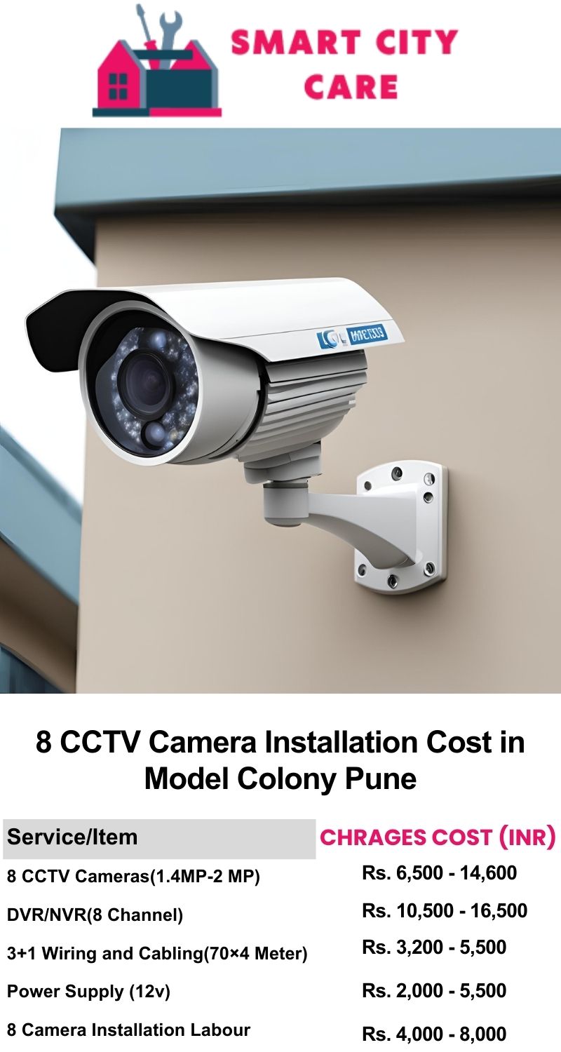 8 CCTV camera installation cost list in  Pune, Model Colony