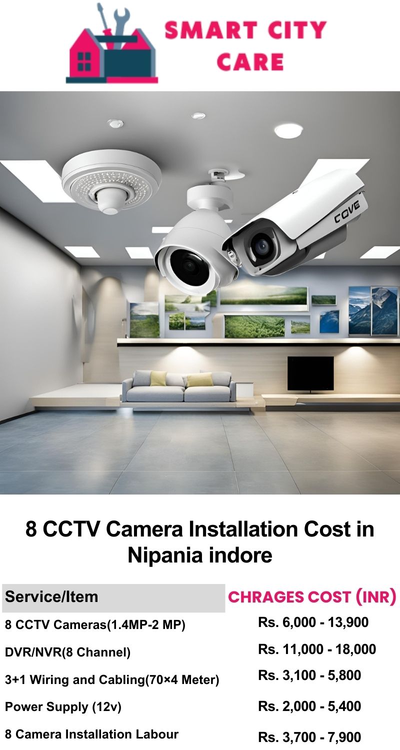 8 CCTV camera installation cost list in  Indore, Nipania