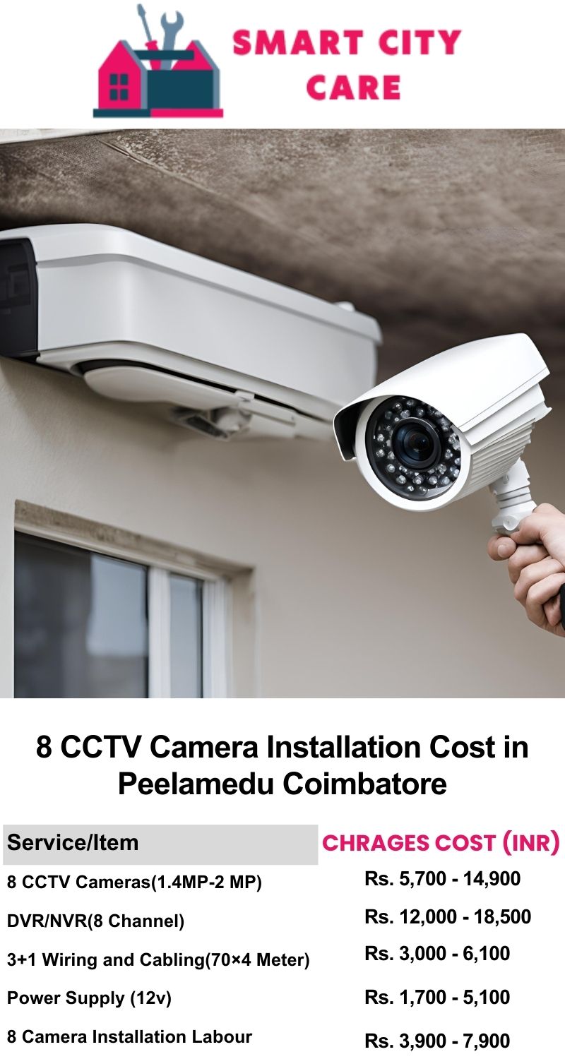 8 CCTV camera installation cost list in  Coimbatore, Peelamedu