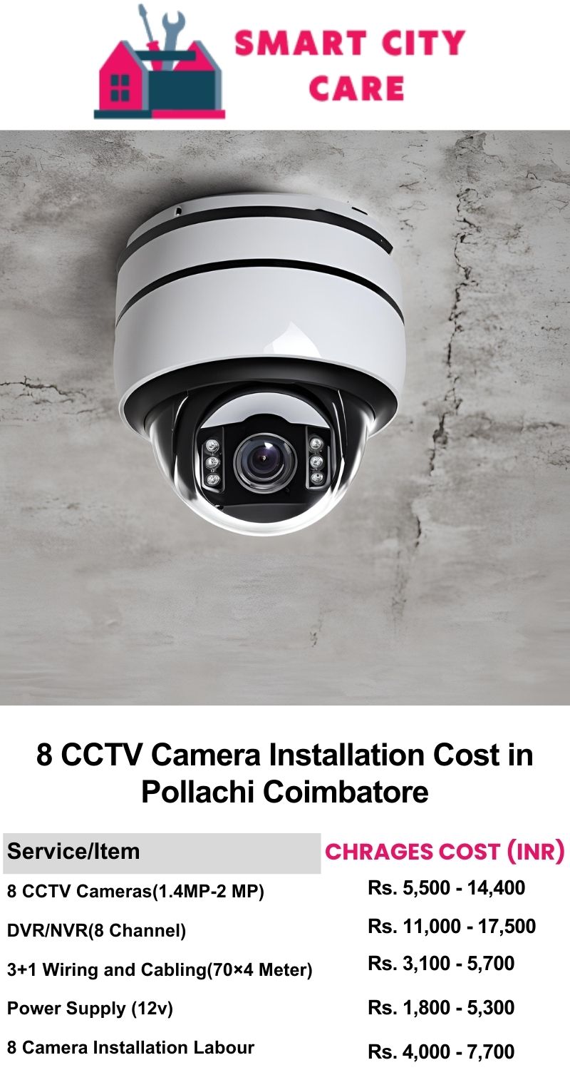 8 CCTV camera installation cost list in  Coimbatore, Pollachi