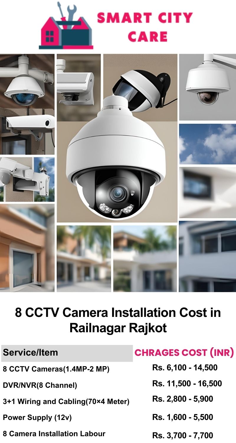 8 CCTV camera installation cost list in  Rajkot, Railnagar