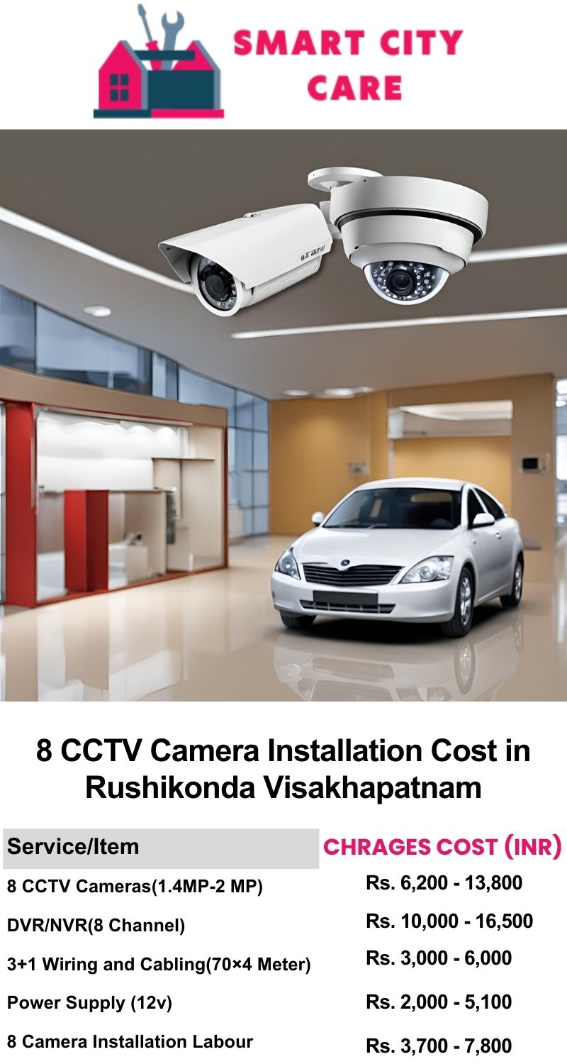 8 CCTV camera installation cost list in  Visakhapatnam, Rushikonda