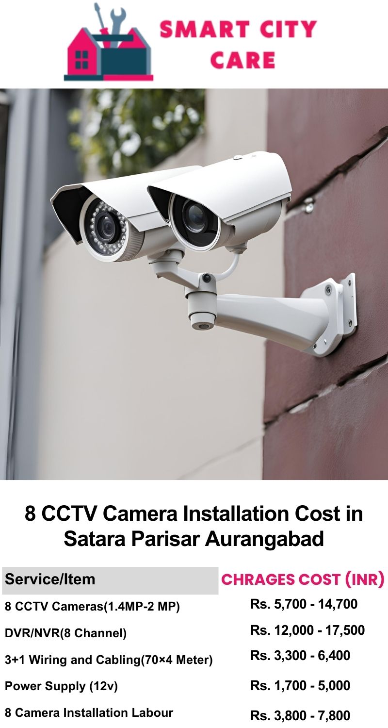 8 CCTV camera installation cost list in  Aurangabad, Satara Parisar