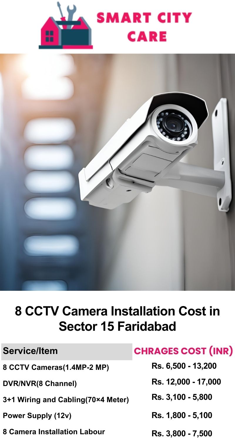 8 CCTV camera installation cost list in  Faridabad, Sector 15