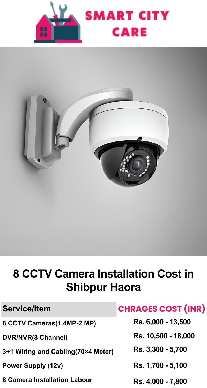 8 CCTV camera installation cost list in  Haora, Shibpur