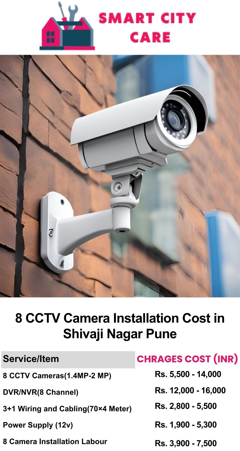 8 CCTV camera installation cost list in  Pune, Shivaji Nagar