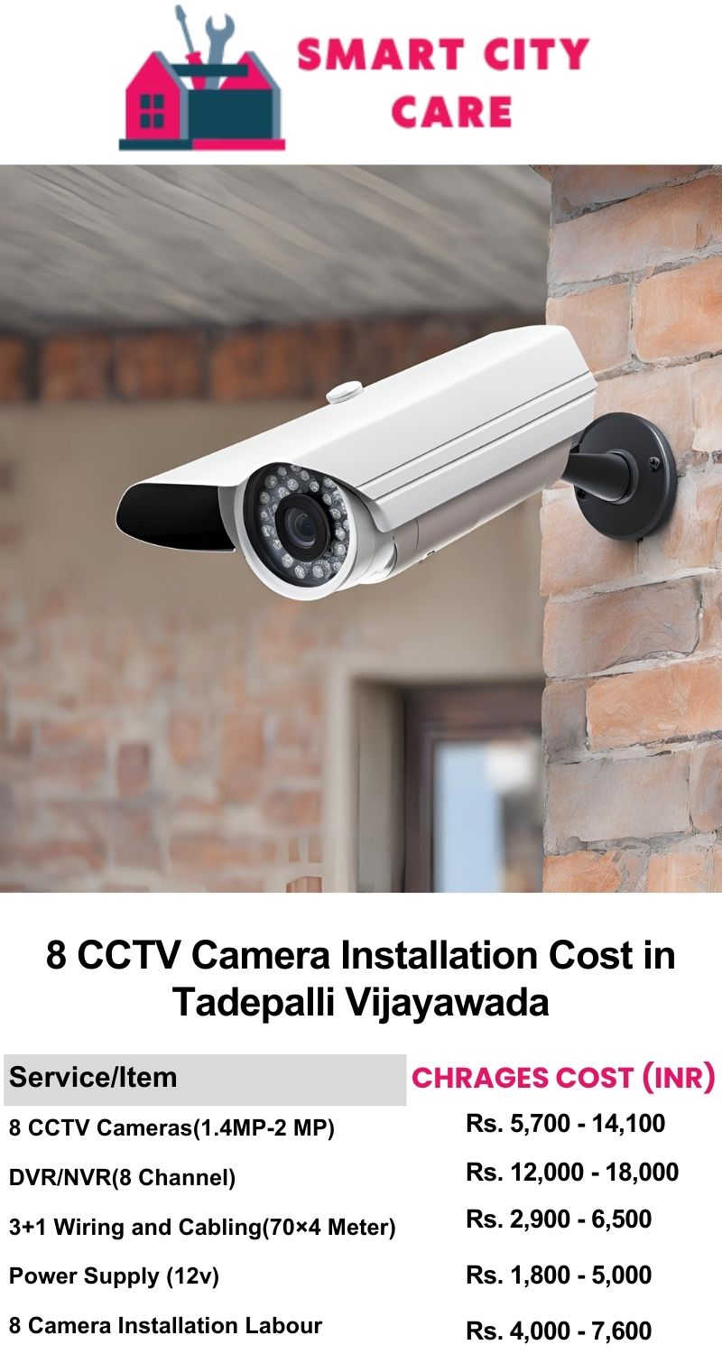 8 CCTV camera installation cost list in  Vijayawada, Tadepalli