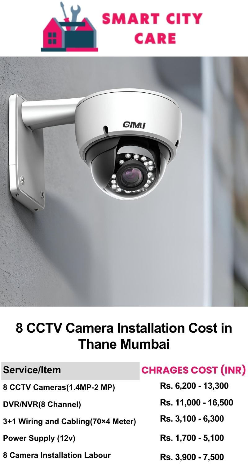 8 CCTV camera installation cost list in  Mumbai, Thane