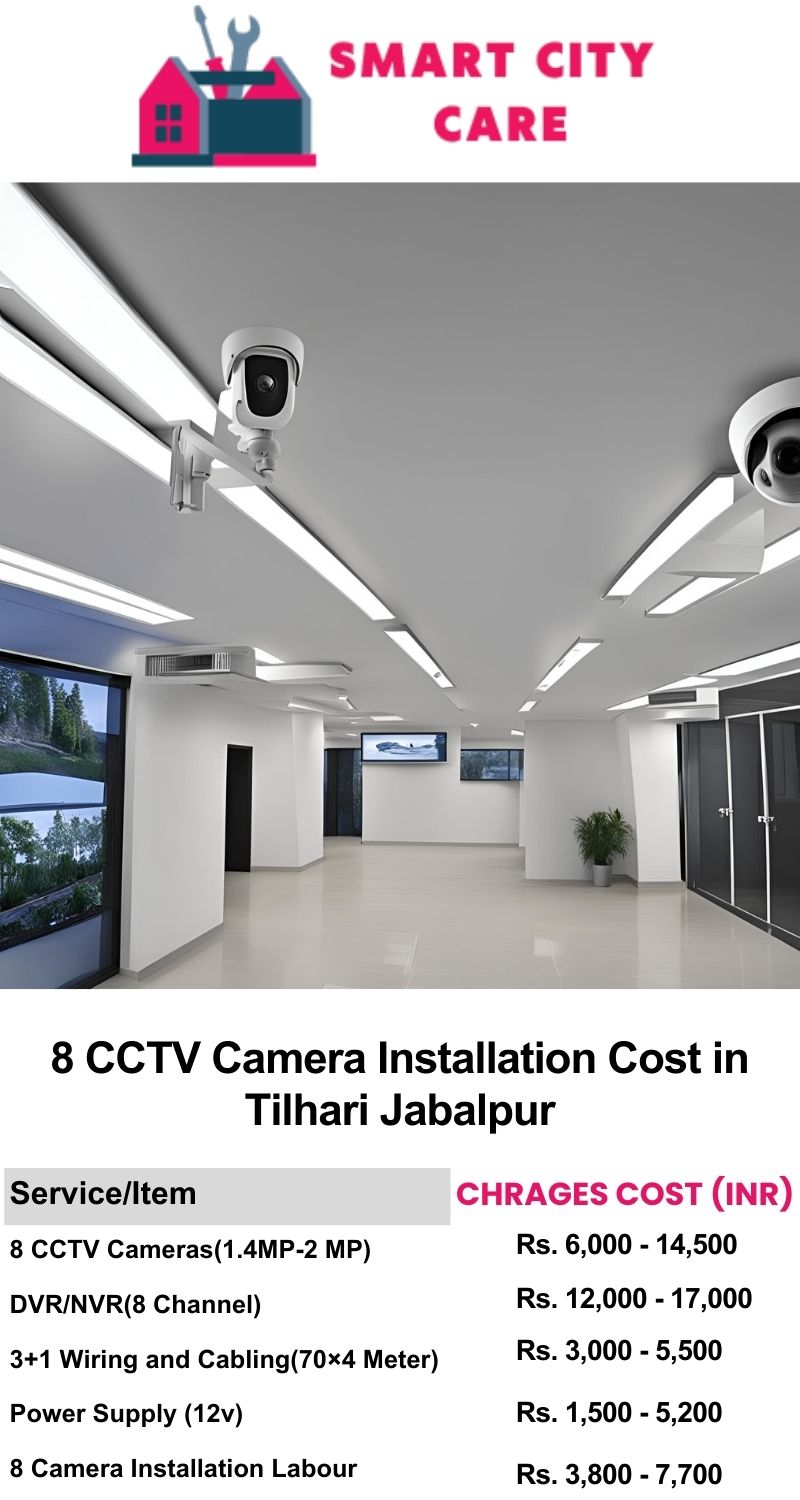 8 CCTV camera installation cost list in  Jabalpur, Tilhari