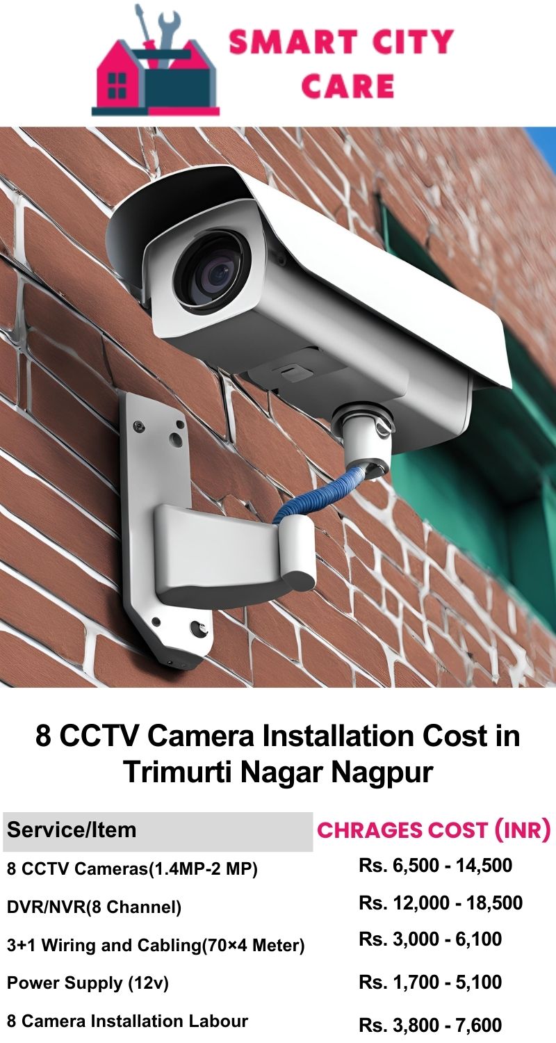 8 CCTV camera installation cost list in  Nagpur, Trimurti Nagar