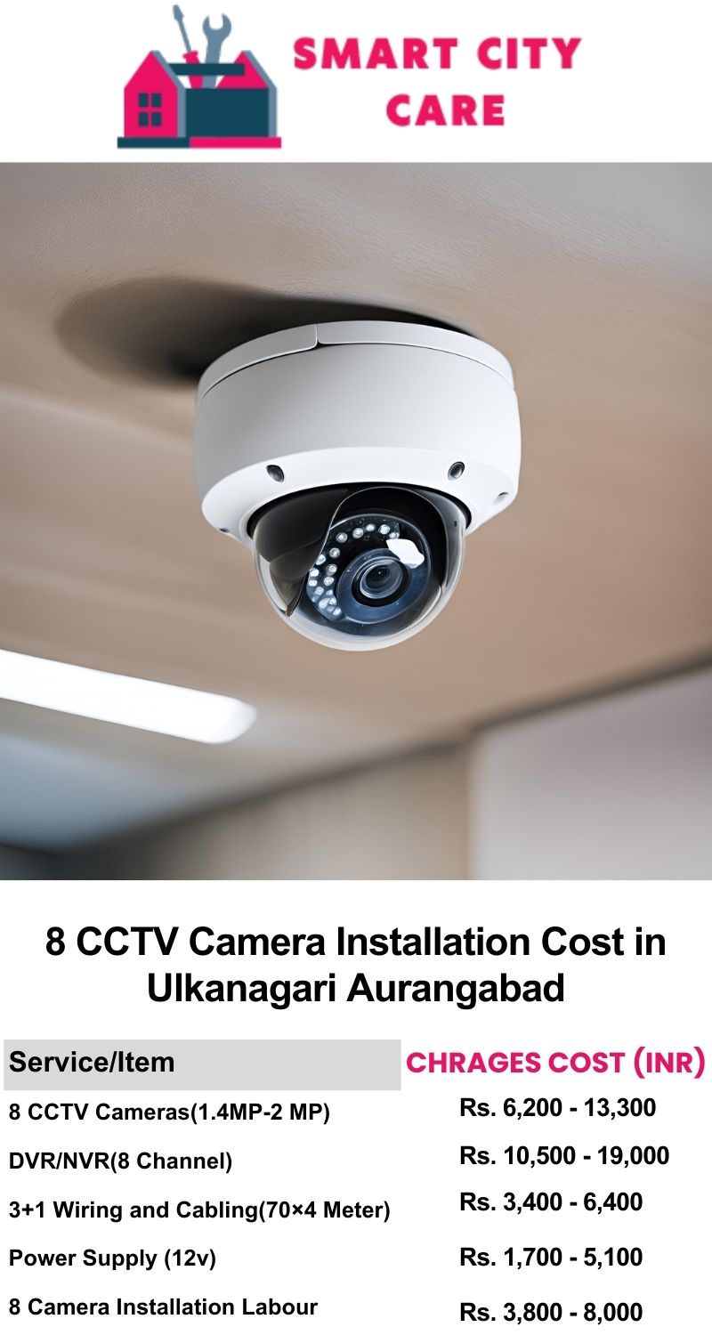 8 CCTV camera installation cost list in  Aurangabad, Ulkanagari