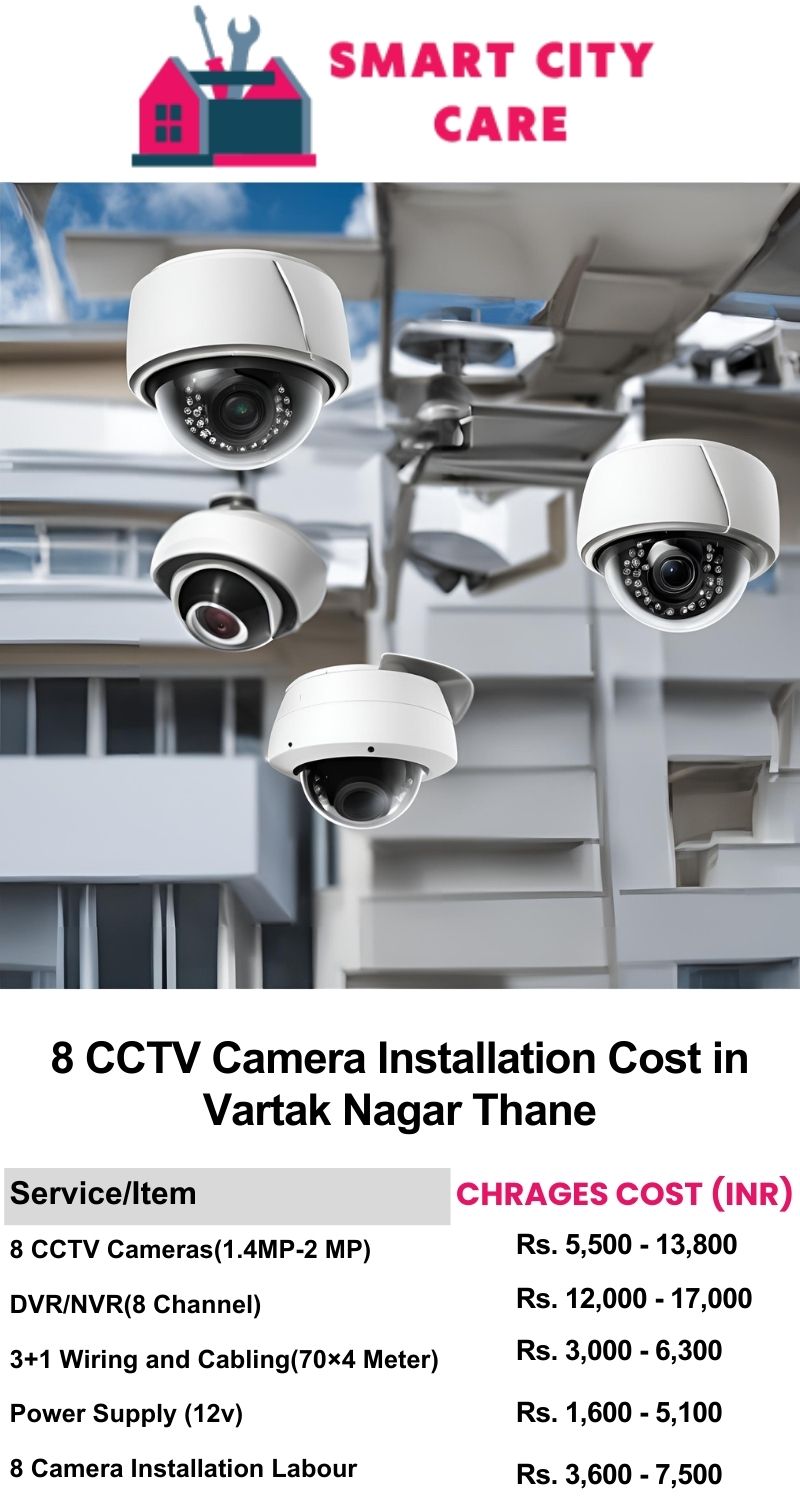 8 CCTV camera installation cost list in  Thane, Vartak Nagar