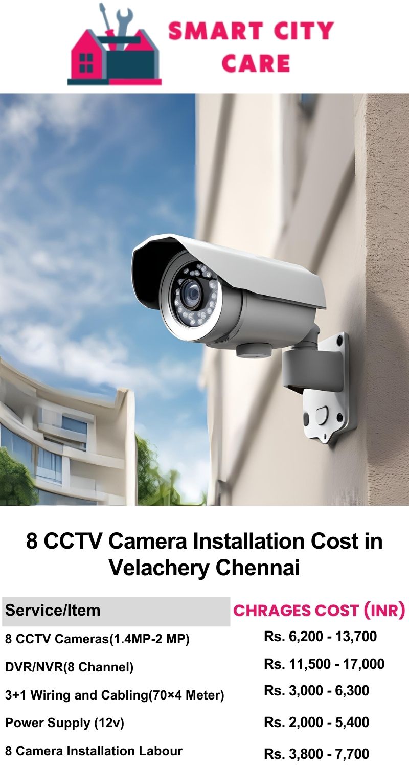 8 CCTV camera installation cost list in  Chennai, Velachery